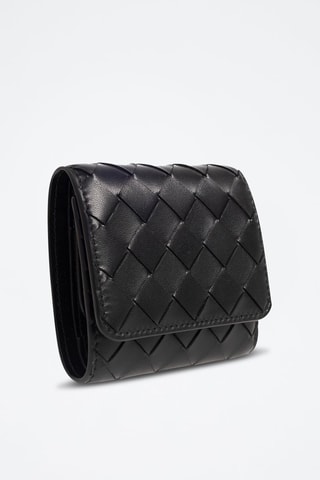 Portefeuille en cuir Intrecciato - Noir - Bottega Veneta