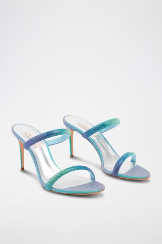 Sandales à talons en cuir Julia Hollywood - Bleu - Casadei