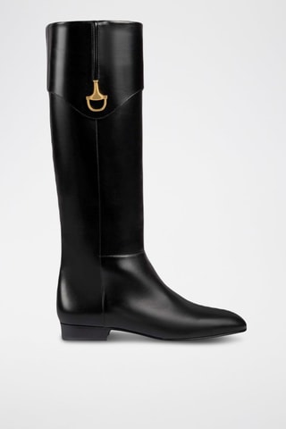 Bottes en cuir Horsebit - Noir - Gucci