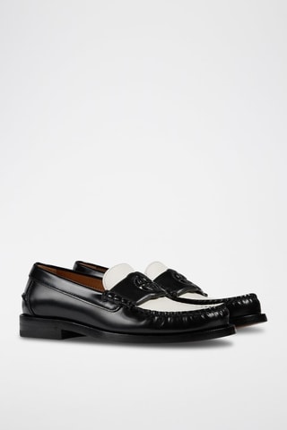 Mocassins en cuir - Noir et blanc - Gucci