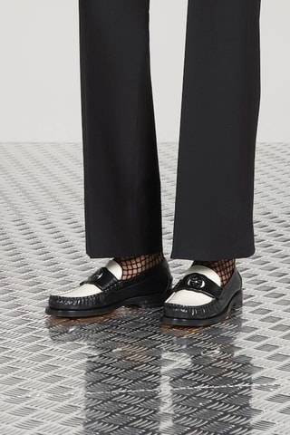 Mocassins en cuir - Noir et blanc - Gucci