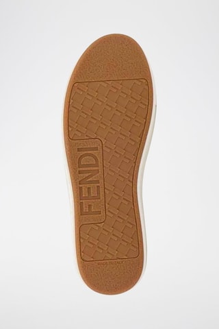 Sneakers en cuir Domino - Bleu marine - Fendi