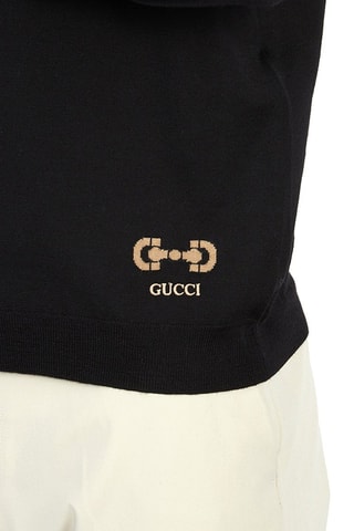 Pull en laine Horsebit - Noir - Gucci