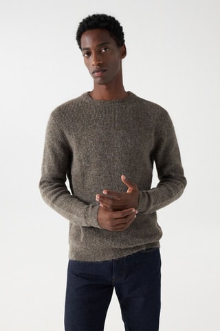 Pull regular - Beige foncé