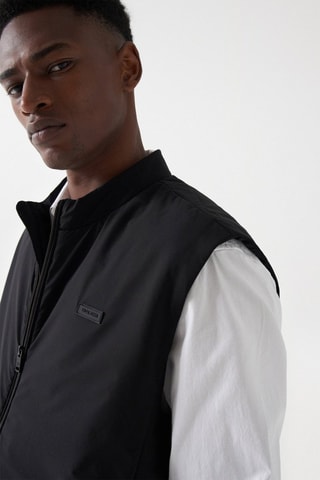 Gilet regular sans manches - Noir