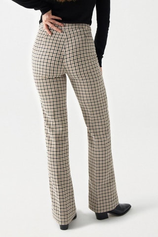 Pantalon droit - Beige et noir