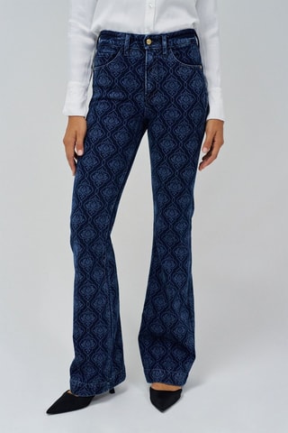 Pantalon flare push in - Bleu