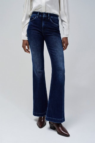 Jean flare push in - Bleu