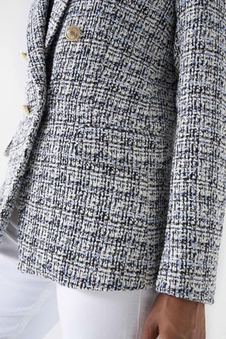 Veste slim - Blanc et bleu foncé