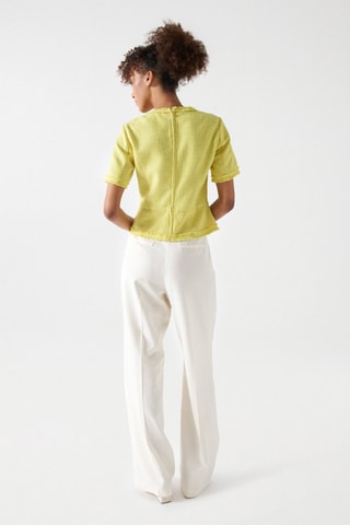 Top en tweed - Jaune