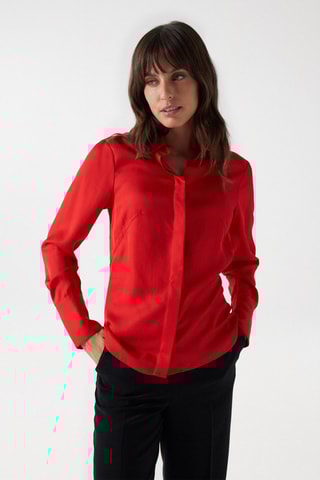 Chemisier slim - Rouge