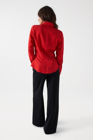 Chemisier slim - Rouge