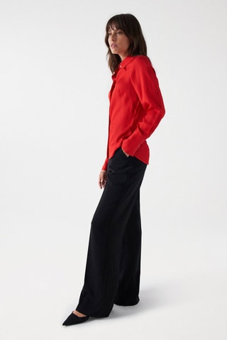 Chemisier slim - Rouge