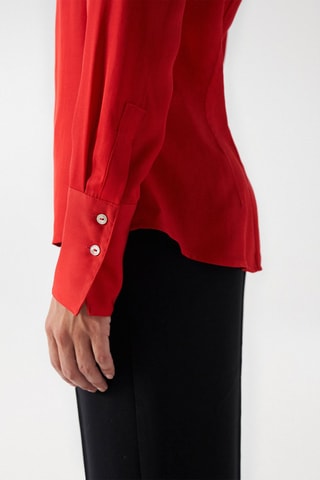 Chemisier slim - Rouge