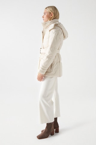 Doudoune slim à capuche - Beige