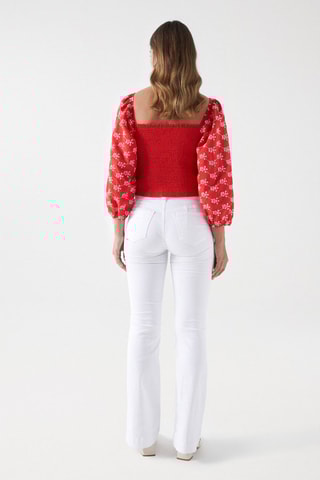 Blouse slim - Rouge