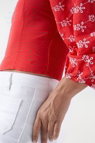 Blouse slim - Rouge