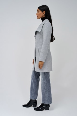 Manteau slim en laine - Gris clair