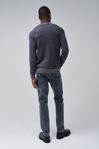 Pull regular en laine - Gris