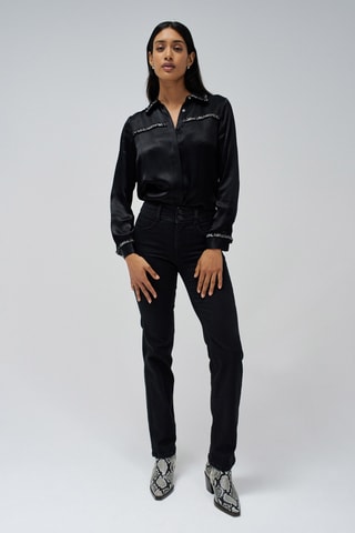 Jean taille haute - Noir