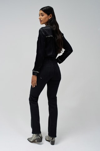 Jean taille haute - Noir