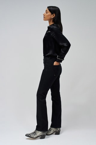 Jean taille haute - Noir