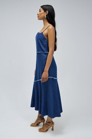 Robe longue sans manches - Bleu