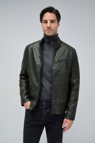 Blouson regular - Vert foncé
