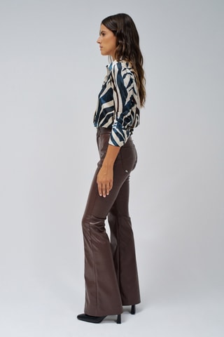 Pantalon flare - Marron