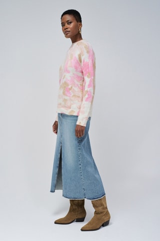 Pull regular en laine mérinos - Rose