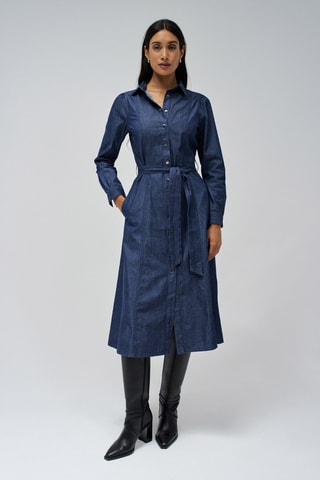Robe chemise - Bleu foncé