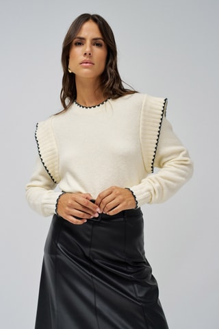Pull regular - Écru