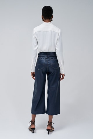 Pantalon wide legs - Bleu marine