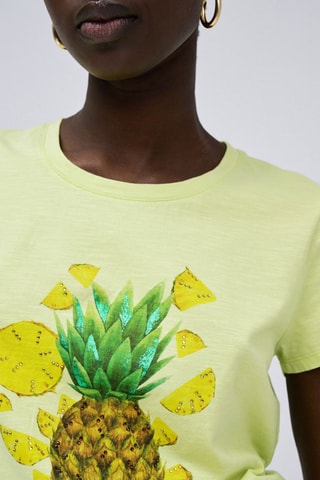 T-shirt slim - Jaune pâle