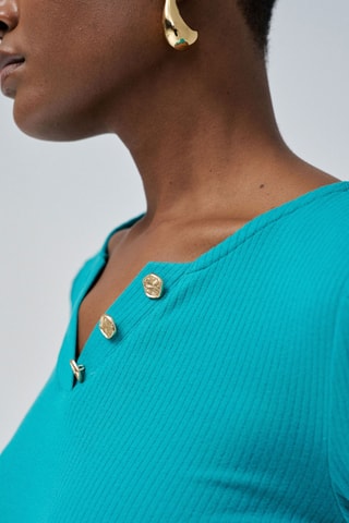Top slim - Turquoise