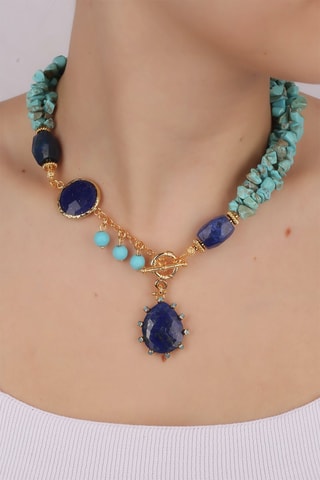 Ketting - Turkooizen en Lapis Lazuli