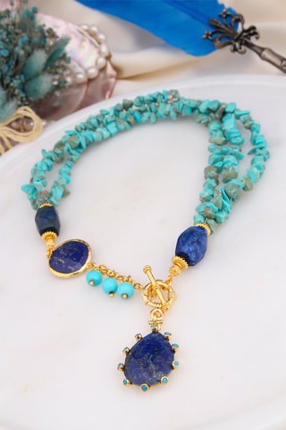 Ketting - Turkooizen en Lapis Lazuli