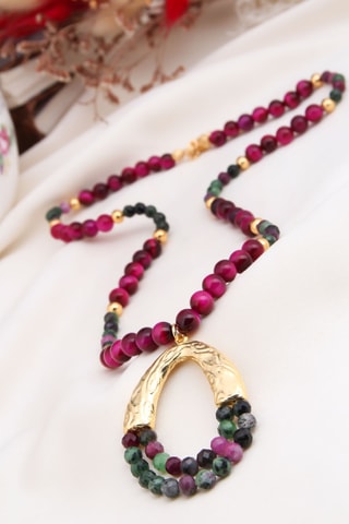 Ketting - Doublé Geelgoud en Tijgeroog