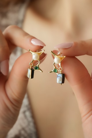 Boucles d'oreilles - Labradorites