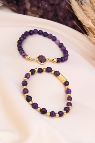 2 bracelets - Améthystes