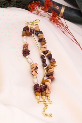 Armband - Jaspis en Cultivéparels