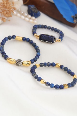 3 bracelets - Lapis-lazuli