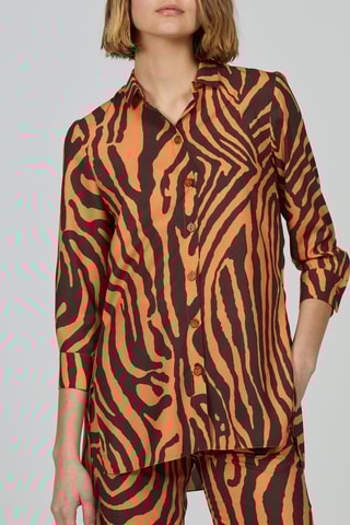 Rechte Blouse - Oranje