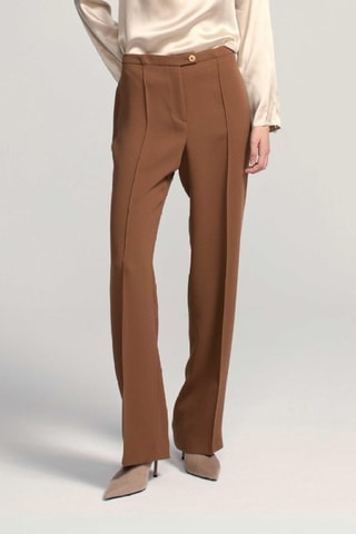 Rechte Broek Hoge Taille - Bruin