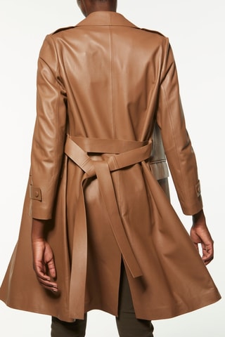 Leren Trenchcoat - Lichtbruin