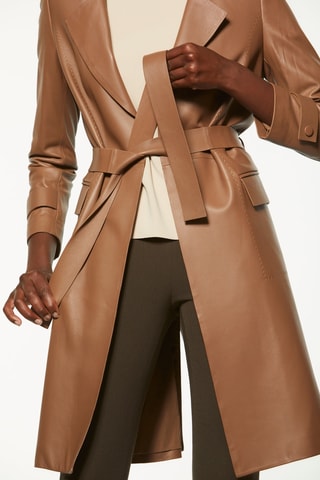 Leren Trenchcoat - Lichtbruin