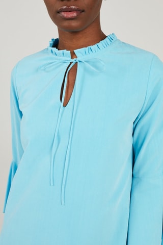 Rechte Mohair Jurk - Turquoise
