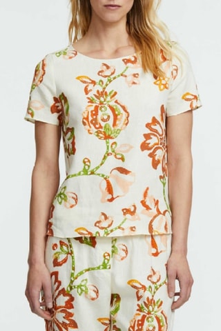Linnen T-shirt - Multicolor