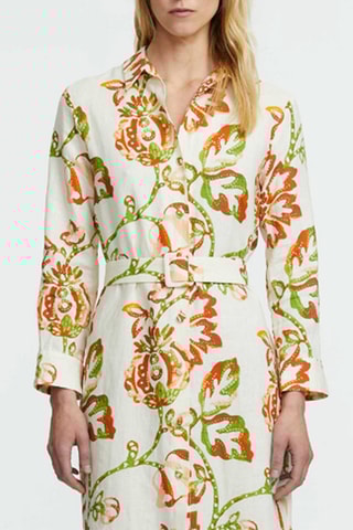 Linnen Blouse-jurk - Multicolor