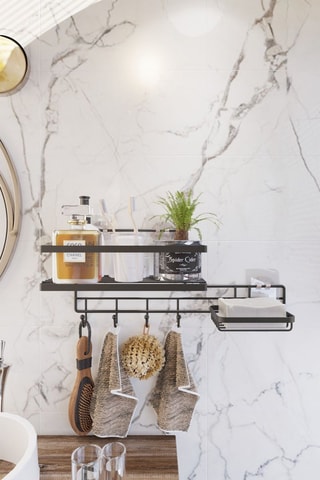 Organizador de cozinha - 40 x 18,5 x 12 cm - Preto